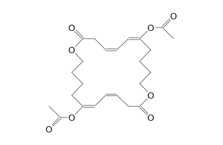 7,18-Diacetoxy-1,12-dioxa-cyclodocosa-4Z,6E,15Z,17E-tetraene-2,13-dione