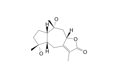 ZEDOALACTONE-E;4-ALPHA,10-ALPHA-DIHYDROXY-1,5,8-BETAH-GUAI-7(11)-EN-12,8-OLIDE