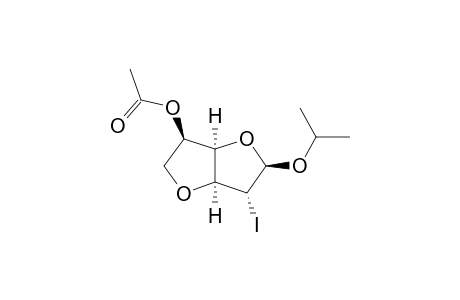 #3BH;(3R,3AR,5R,6R,6AS)-6-IODO-5-ISOPROPOXY-HEXAHYDROFURO-[3,2-B]-FURAN-3-YL-ACETATE;ISOPROPYL-3,6-ANHYDRO-2-DEOXY-2-IODO-BETA-D-ARABINOHEXOFURANOSE-ACETATE