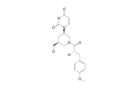 1-{(3'R,5'S)-1'-(2S-AMINO-3-(4-METHOXYPHENYL)-PROPANOYL)-5'-(HYDROXYMETHYL)-PIPERIDIN-3'-YL}-2,4-(1H,3H)-PYRIMIDINEDIONE;MAJOR-ROTAMER