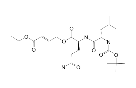 (S)-((E)-4-ETHOXY-4-OXOBUT-2-ENYL)-5-AMINO-2-((S)-2-(TERT.-BUTOXYCARBONYLAMINO)-4-METHYLPENTANAMIDO)-5-OXOPENTANOATE