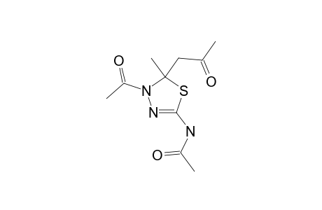 4-ACETYL-2-ACETYLAMINO-5-METHYL-5-(2-OXOPROPYL)-1,3,4-THIADIAZOL-2-INE