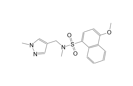 4-methoxy-N-methyl-N-[(1-methyl-1H-pyrazol-4-yl)methyl]-1-naphthalenesulfonamide