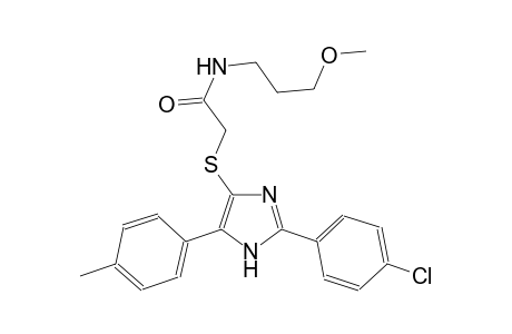 acetamide, 2-[[2-(4-chlorophenyl)-5-(4-methylphenyl)-1H-imidazol-4-yl]thio]-N-(3-methoxypropyl)-