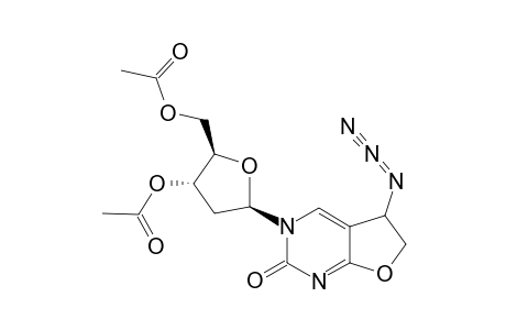 3-AZIDO-2,3-DIHYDRO-5-(3',5'-DI-O-ACETYL-2'-DEOXY-BETA-D-RIBOFURANOSYL)-FURANO-[2,3-D]-PYRIMIDIN-6-(5H)-ONE;FRACTION-#3