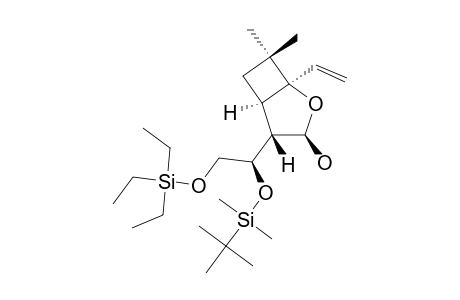 #26;(1S,3R,4S,5R)-4-[(1S)-1-(TERT.-BUTYLDIMETHYLSILYLOXY)-2-(TRIETHYLSILYLOXY)-ETHYL]-7,7-DIMETHYL-1-VINYL-2-OXABICYCLO-[3.2.0]-HEPTAN-3-OL;MAJOR-ISOMER