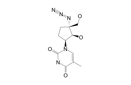 (+/-)-(1'-ALPHA,2'-BETA,3'-BETA)-1-[1-AZIDO-2-HYDROXY-1-(HYDROXYMETHYL)-3-CYCLOPENTYL]-THYMINE