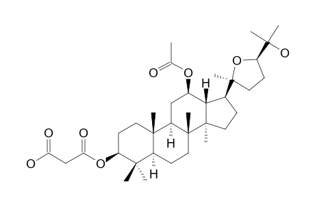 3-BETA-O-MALONYL-12-BETA-O-ACETYL-25-HYDROXY-(20S,24R)-EPOXY-DAMMARANE