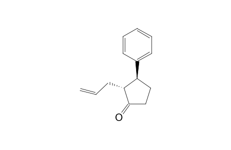 Cyclopentanone, 3-phenyl-2-(2-propenyl)-, trans-