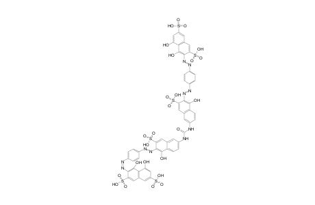 3-{[4-({6-[({[6-({4-[(1,8-Dihydroxy-3,6-disulfo-2-naphthyl)diazenyl]phenyl}diazenyl)-5-hydroxy-7-sulfo-2-naphthyl]amino}carbonyl)amino]-1-hydroxy-3-sulfo-2-naphthyl}diazenyl)phenyl]diazenyl}-4,5-dihydroxy-2,7-naphthalenedisulfonic acid