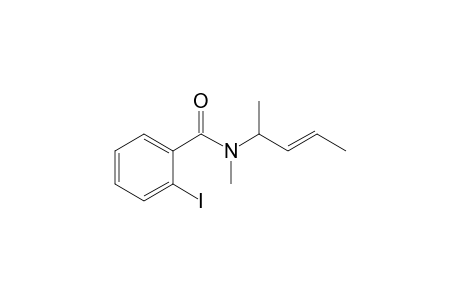 2-Iodo-N-methyl-N-[1'-methyl-2'-butenyl]benzamide