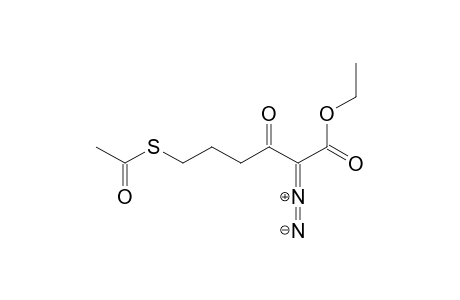 Hexanoic acid, 6-(acetylthio)-2-diazo-3-oxo-, ethyl ester