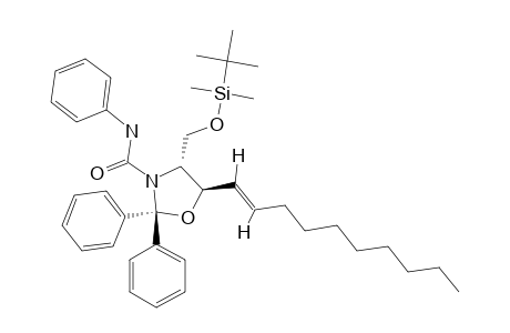 (4S,5S)-2,2-DIPHENYL-5-[(E)-DEC-1-EN-1-YL]-4-[(TERT.-BUTYLDIMETHYLSILYLOXY)-METHYL]-N-(PHENYLCARBAMOYL)-OXAZOLIDINE