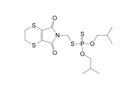 5,6-dihydro-N-(mercaptomethyl)-p-dithiin-2,3-dicarboximide, S-ester with O,O-diisobutyl phosphorodithioate