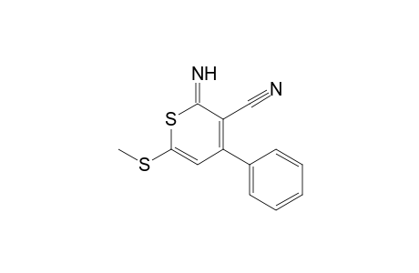 2-Imino-6-methylthio-4-phenyl-2H-thiopyran-3-carbonitrile