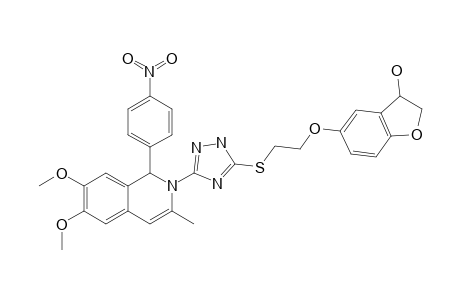 6,7-DIMETHOXY-3-METHYL-1-(4-NITROPHENYL)-2-[5-[2-[(2,3-DIHYDROBENZODIOXAN-5-YL)-OXY]-ETHYLTHIO]-1,2,4-TRIAZOL-3-YL]-1,2-DIHYDROISOQUINOLINE