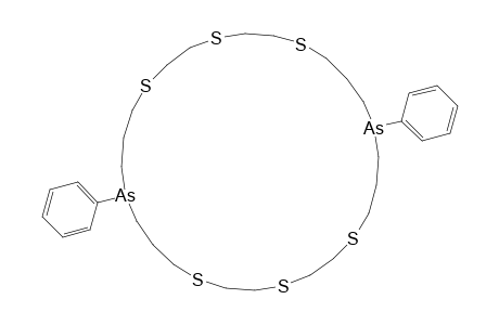 1,4,7,15,18,21-Hexathia-11,25-diarsacyclooctacosane, 11,25-diphenyl-