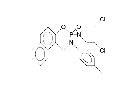 2-(Bis<2-chloro-ethyl>amino)-3-(4-tolyl)-2,3-dihydro-1H-naphth(1,2-E)(1,3,2)oxazaphosphorine 2-oxide