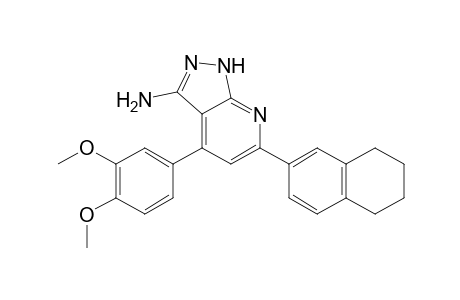 4-(3,4-Dimethoxy-phenyl)-6-(5,6,7,8-tetrahydronaphthalen-2-yl)-1H-pyrazolo[3,4-b]pyridin-3-ylamine