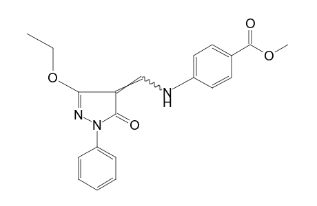 p-{[(3-ETHOXY-5-OXO-1-PHENYL-2-PYRAZOLIN-4-YLIDENE)METHYL]AMINO}BENZOIC ACID, METHYL ESTER