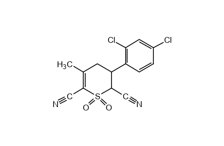 3-(2,4-dichlorophenyl)-3,4-dihydro-5-methyl-2H-thiopyran-2,6-dicarbonitrile, 1,1-dioxide