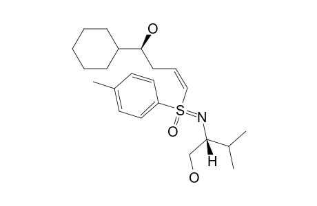 (+)-[RS,1Z,N(1S),4S]-N-[1-(HYDROXYMETHYL)-2-METHYLPROPYL]-4-CYCLOHEXYL-1-(4-METHYLPHENYLSULFONIMIDOYL)-1-BUTENE-4-OL