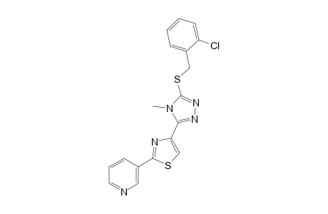 3-[(o-chlorobenzyl)thio]-4-methyl-5-[2-(3-pyridyl)-4-thiazolyl]-4H-1,2,4-triazole