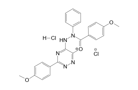 3,7-Bis(p-methoxyphenyl)-2-phenyl-1,2,4-triazino[5,6-e]-1,3,4-oxadiazinium chloride hydrchloride salt