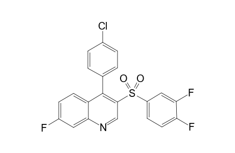 4-(4-Chlorophenyl)-3-((3,4-difluorophenyl)sulfonyl)-7-fluoroquinoline