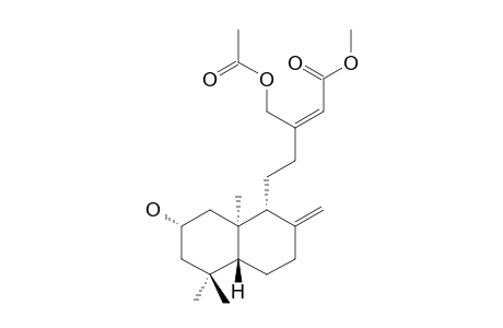 2-BETA-HYDROXY-16-ACETOXY-ENT-LABDA-8(17),13Z-DIEN-15-OIC-ACID-METHYLESTER