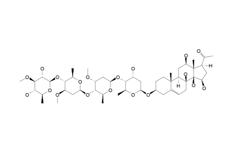 15-BETA-HYDROXYISOLINEOLON-3-O-BETA-D-THEVETOPYRANOSYL-(1->4)-BETA-D-OLEANDROPYRANOSYL-(1->4)-BETA-D-CYMAROPYRANOSYL-(1->4)-BETA-D-DIGITOXOP