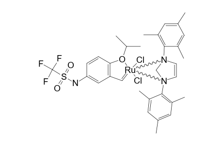 (1,3-DIMESITYLIMIDAZOLIDIN-2-YLIDENE)-[2-ISOPROPOXY-5-(TRIFLUOROMETHYLSULFONAMIDO)-BENZYLIDENE]-RUTHENIUM-(II)-CHLORIDE