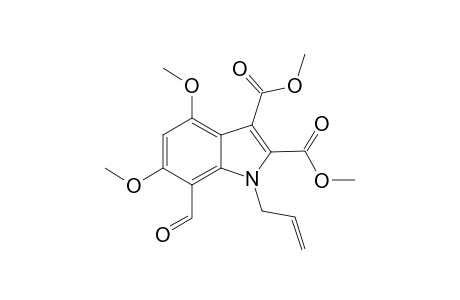 Dimethyl 7-formyl-4,6-dimethoxy-1-(prop-2'-enyl)indole-2,3-dicarboxylate