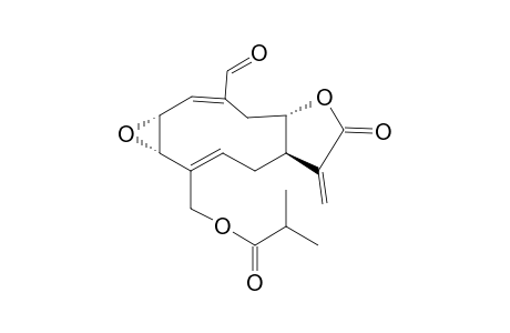 (2R*,3S*,7R*,8S*)-MELAMPO-1(10),4,11(13)-TRIEN-12,8-OLIDE,2,3-EPOXY-15-ISOBUTANOYLOXY-14-OXO