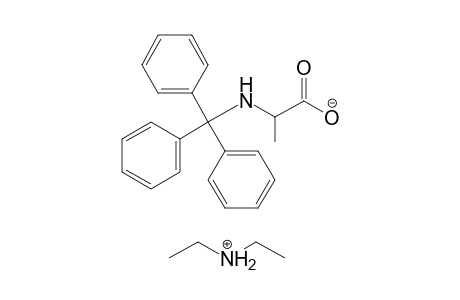 N-Trityl .alpha.-aminopropanoic acid diethylamine salt