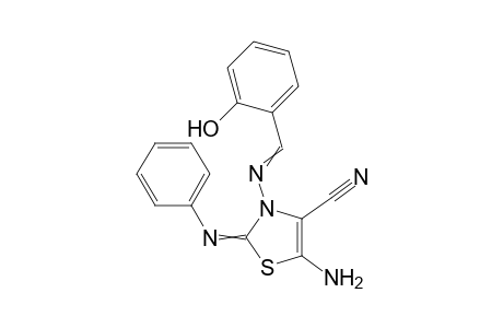 5-Amino-3-[(2-hydroxybenzylidene)amino]-2-phenylimino-2,3-dihydro-thiazole-4-carbonitrile