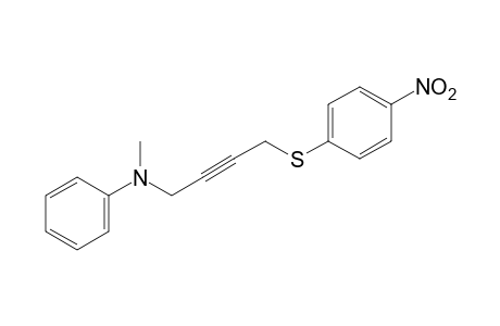 N-methyl-N-{4-[(p-nitrophenyl)thio]-2-butynyl}aniline