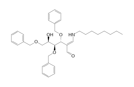 (E)-(3R,4S,5R)-2-Formyl-5-hydroxy-1-n-octylamino-3,4,6-tri-O-benzyl-hex-1-ene