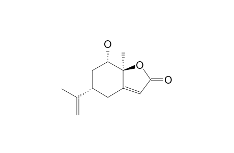 5,6,7,7A-TETRAHYDRO-7C-HYDROXY-5R-ISOPROPENYL-7AC-METHYLBENZOFURAN-2(4H)-ON