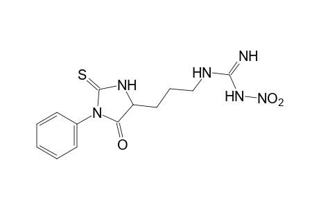 1-nitro-3-[3-(5-oxo-1-phenyl-2-thioxo-4-imidazolidinyl)propyl]guanidine