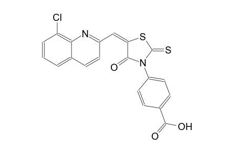 benzoic acid, 4-[(5E)-5-[(8-chloro-2-quinolinyl)methylene]-4-oxo-2-thioxothiazolidinyl]-