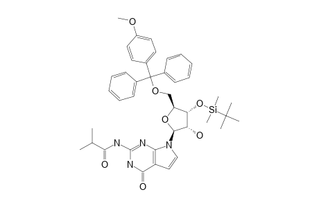 6A;7-[3-O-[(1,1-DIMETHYLETHYL)-DIMETHYLSILYL]-5-O-(4-METHOXYTRITYL)-BETA-D-RIBOFURANOSYL]-2-[(METHYLPROPANOYL)-AMINO]-3H-PYRROLO-[2,3-D]-PYRIMIDIN-4(7H)-