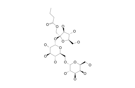 1-O-BUTANOYL-RAFFINOSE;MAJOR-PRODUCT;ALPHA-GALACTOPYRANOSYL-(1->6)-ALPHA-GLUCOPYRANOSYL-(1->2)-BETA-FRUCTOFURANOSE-BUTANOATE