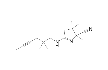 5-(2,2-Dimethylhex-4-ynylamino)-2,3,3-trimethyl-3,4-dihydro-2H-pyrrole-2-carbonitrile