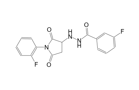 3-fluoro-N'-[1-(2-fluorophenyl)-2,5-dioxo-3-pyrrolidinyl]benzohydrazide