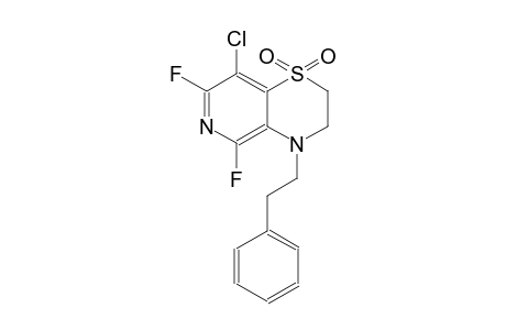 2H-pyrido[4,3-b][1,4]thiazine, 8-chloro-5,7-difluoro-3,4-dihydro-4-(2-phenylethyl)-, 1,1-dioxide