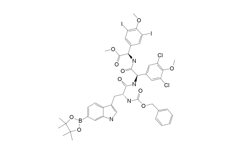 #6A;(R,R,R)-6-(4,4,5,5-TETRAMETHYL-[1,3,2]-DIOXABOROLAN-2-YL)-N-CARBOBENZYLOXY-TRYPTOPHYL-3',5'-DICHLORO-4'-METHOXYPHENYLGLYCYL-3',5'-DIIODO-4'-METHOXYPHENYLGL