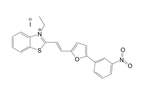 2-[(E)-2-[5-(3-NITROPHENYL)-FURAN-2-YL]-VINYL]-3-ETHYL-1,3-BENZOTHIAZOLIUM-IODIDE