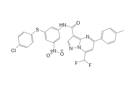 N-{3-[(4-chlorophenyl)sulfanyl]-5-nitrophenyl}-7-(difluoromethyl)-5-(4-methylphenyl)pyrazolo[1,5-a]pyrimidine-3-carboxamide