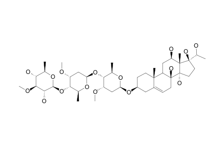 SINOMARINOSIDE_A;SARCOSTIN_3-O-BETA-D-THEVETOPYRANOSYL-(1->4)-BETA-D-CYMAROPYRANOSYL-(1->4)-BETA-D-CYMAROPYRANOSIDE